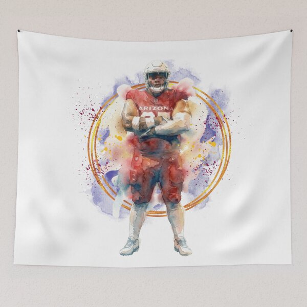 Item preview, Arizona Football Player Watercolor Splatter Art designed and sold by Turnersports.