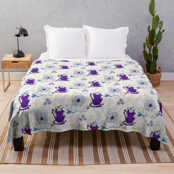 Item preview, Silly Cat with ZigZag Pattern - Blue designed and sold by digitalartbynic.