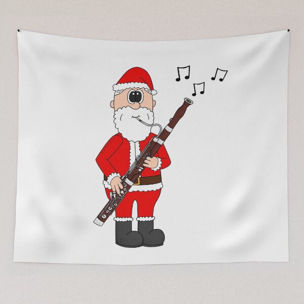 Item preview, Santa Playing Bassoon, Christmas Bassoonist Woodwind Musician designed and sold by doodlerob.