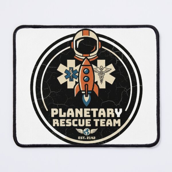 Item preview, planetary rescue team Retro Vintage Minimalist Graphic designed and sold by Probably Fine Design.