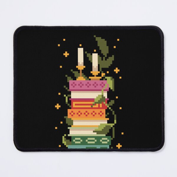 Item preview, Rainbow book stack - pixel art designed and sold by Ellen Wilberg.