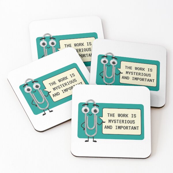 Item preview, The Work Is Mysterious and Important Severance Paperclip Office Humor Retro Assistant Quote Gift designed and sold by raedattia.