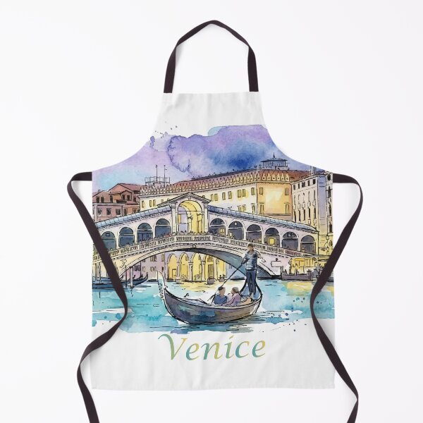 Item preview, Venice Italy Rialto Bridge Grand Canal Watercolor Art designed and sold by NareArt.