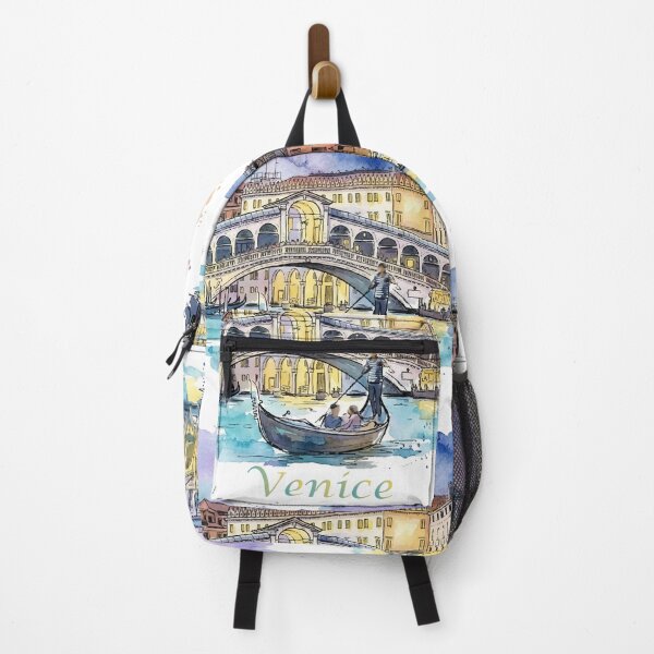 Item preview, Venice Italy Rialto Bridge Grand Canal Watercolor Art designed and sold by NareArt.