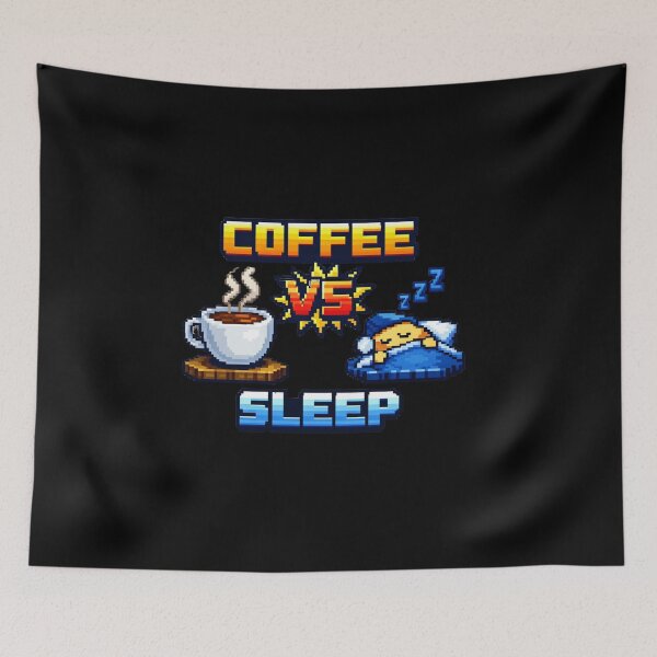 Item preview, Coffee vs Sleep – Pixel Arcade Gamer Design | Retro Video Game Caffeine Lover designed and sold by redsharkuk.