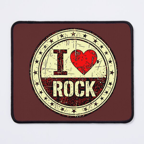 Item preview, I Love Rock | Vintage Heart Rock Grunge Seal designed and sold by AstronautMerch.