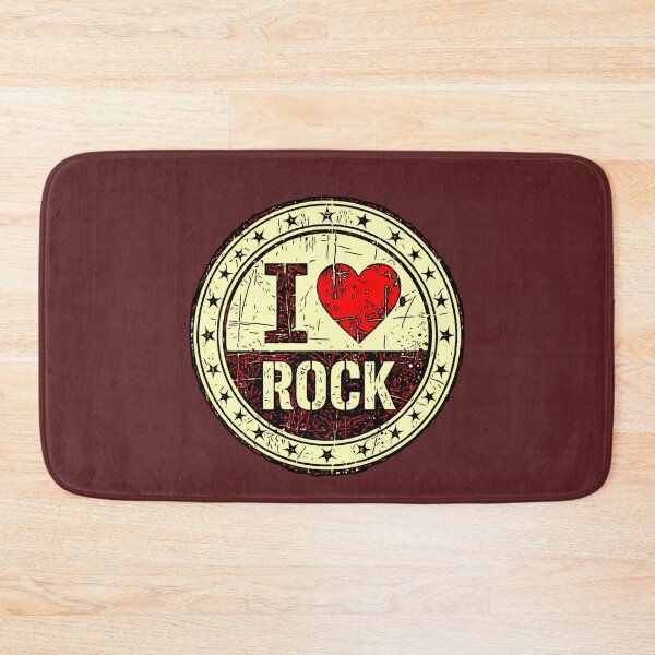 Item preview, I Love Rock | Vintage Heart Rock Grunge Seal designed and sold by AstronautMerch.