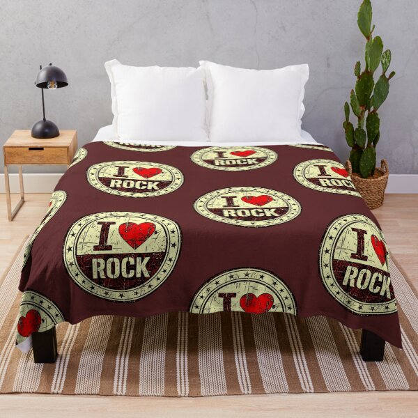 Item preview, I Love Rock | Vintage Heart Rock Grunge Seal designed and sold by AstronautMerch.