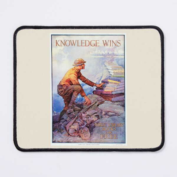 Item preview, WWI Knowledge Wins Poster Print | Public Library Books Are Free! designed and sold by Vintage Poster Supply.
