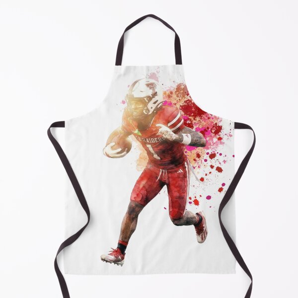 Item preview, American Football Player Watercolor Splatter Art - Red Uniform Action designed and sold by Turnersports.