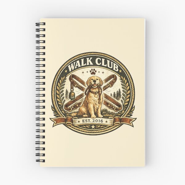 Item preview, Walk Club Dog Walker Golden Retriever designed and sold by PunchDrop.