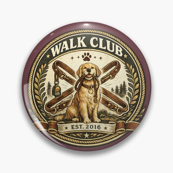 Item preview, Walk Club Dog Walker Golden Retriever designed and sold by PunchDrop.