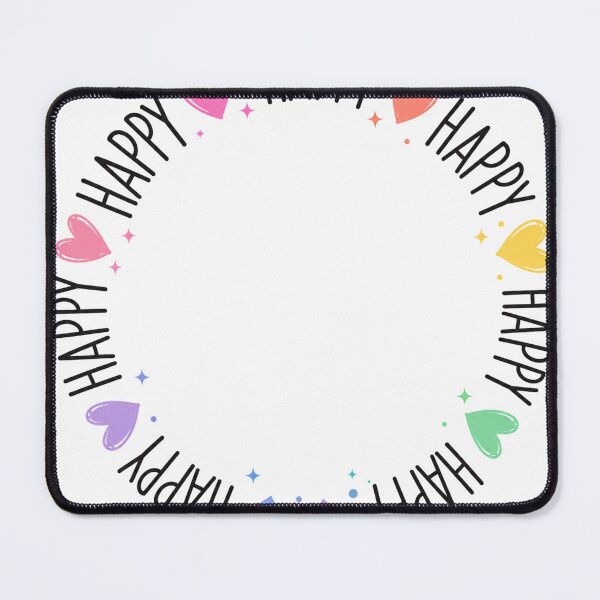 Item preview, Rainbow Happy Circle | Colorful Heart Typography Sticker | Cute Positive Aesthetic designed and sold by GozdeSoftChaos.
