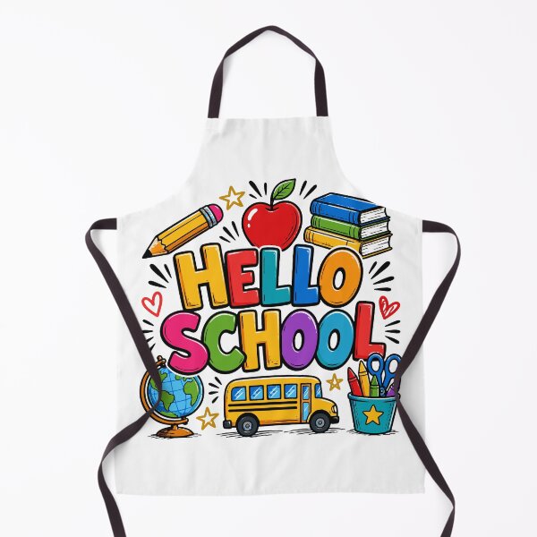 Item preview, Hello School Sticker T-shirt | Cute Back to School Design | Colorful School Supplies designed and sold by Sunday.Supply.