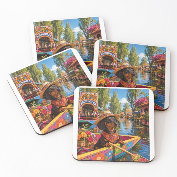Item preview, Dachshund sailing in Xochimilco designed and sold by Nomad-Paws.