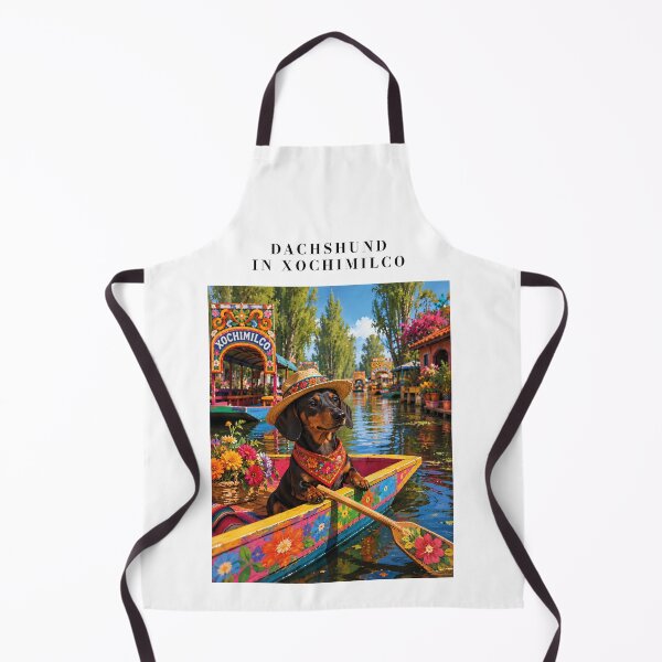 Item preview, Dachshund sailing in Xochimilco designed and sold by Nomad-Paws.