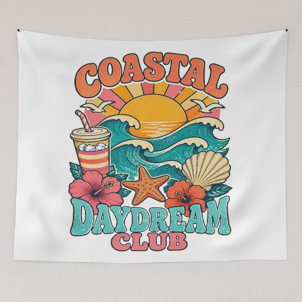 Item preview, Coastal Daydream Club – Retro Summer Beach  Main Tag: designed and sold by BISJOU.