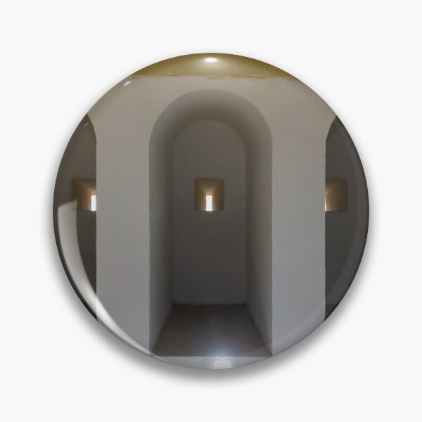 Item preview, Minimal Symmetrical Arched Niches With Small Windows in White Historic Interior Space designed and sold by Nmallia.