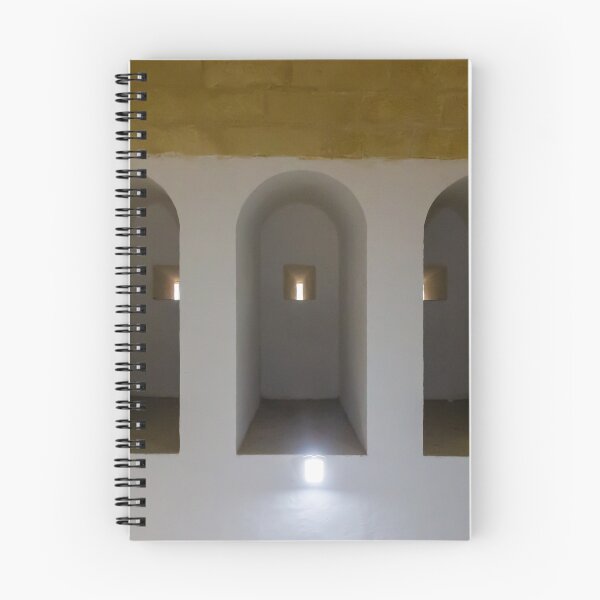 Item preview, Minimal Symmetrical Arched Niches With Small Windows in White Historic Interior Space designed and sold by Nmallia.