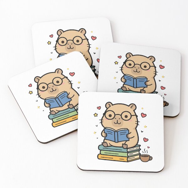 Item preview, Cute Kawaii Capybara Rcapybaraeading Book Sticker designed and sold by sousou-83.