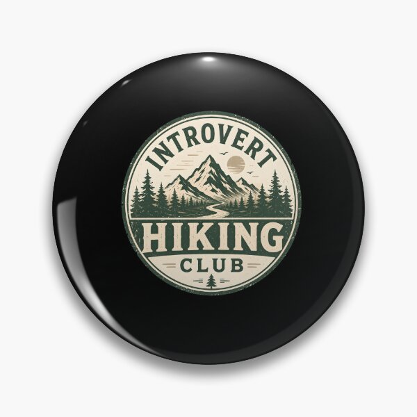 Item preview, Introvert Hiking Club Vintage Outdoor Badge Emblem Sticker designed and sold by crazyhome.
