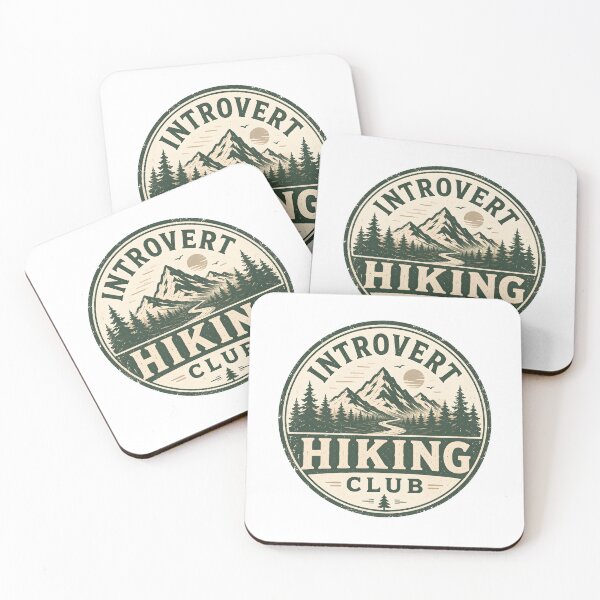 Item preview, Introvert Hiking Club Vintage Outdoor Badge Emblem Sticker designed and sold by crazyhome.