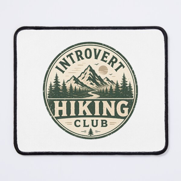 Item preview, Introvert Hiking Club Vintage Outdoor Badge Emblem Sticker designed and sold by crazyhome.