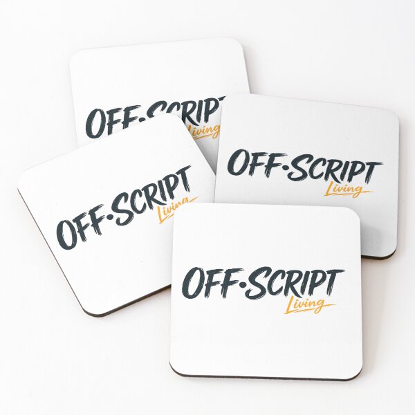 Item preview, Off Script Living Logo - Black and Ochre  designed and sold by Woop Woop .
