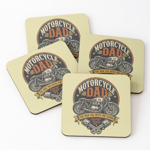 Item preview, Motorcycle Dad Gift Vintage Biker Design for Motorcycle Riders designed and sold by MystiMagica.