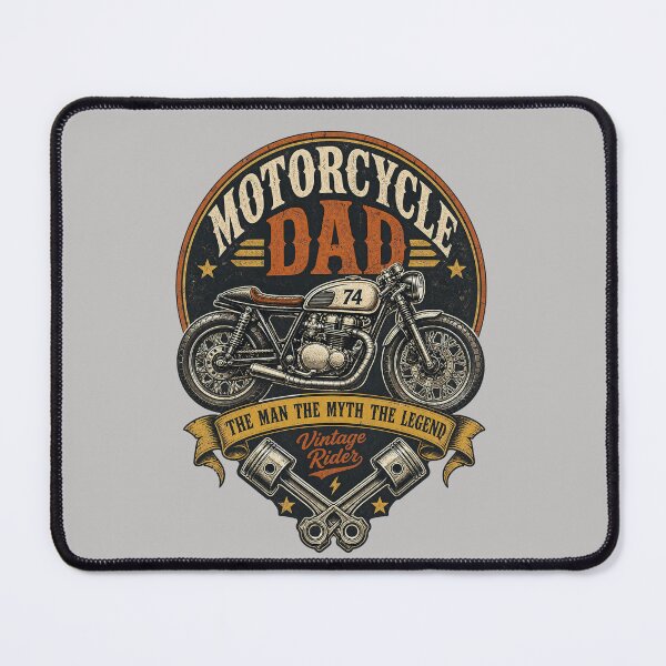 Item preview, Motorcycle Dad Gift Vintage Biker Design for Motorcycle Riders designed and sold by MystiMagica.