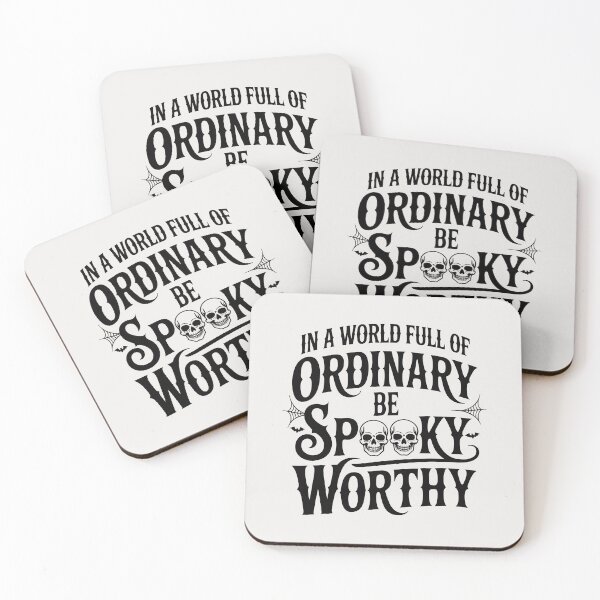 Item preview, In a World Full of Ordinary, Be Spooky-Worthy – Halloween Quote Design designed and sold by Jollys-ArtShop.