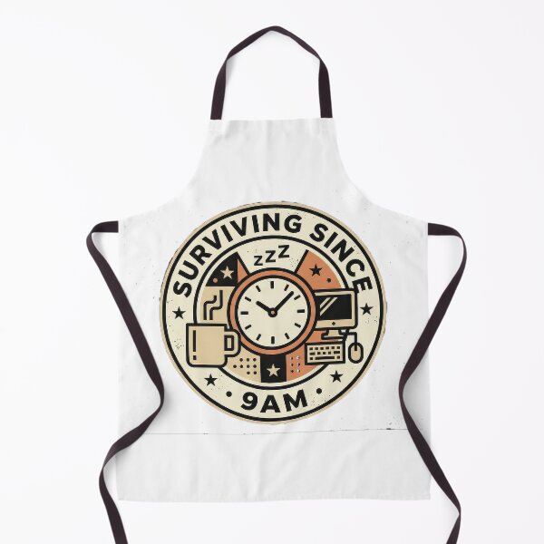 Item preview, surviving since 9am Retro Vintage Minimalist Graphic designed and sold by Probably Fine Design.