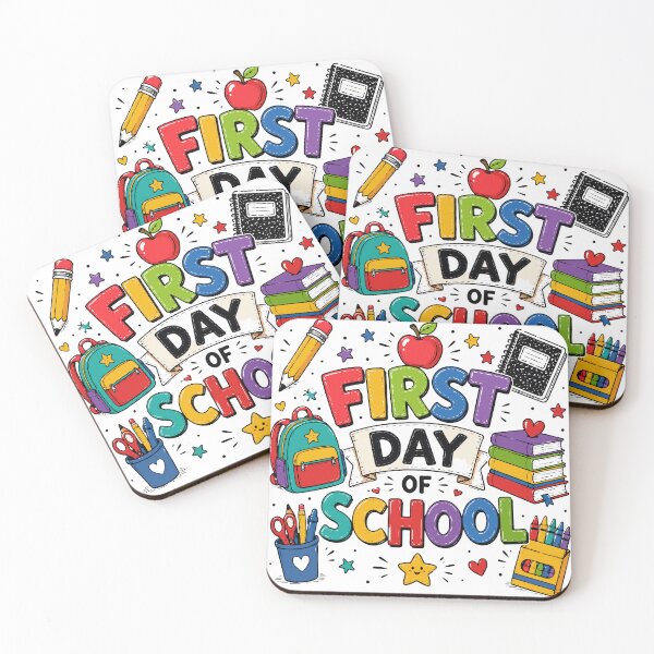 Item preview, First Day of School Sticker T-Shirt| Cute School Supplies Design | Colorful Back to School Gift designed and sold by Sunday.Supply.