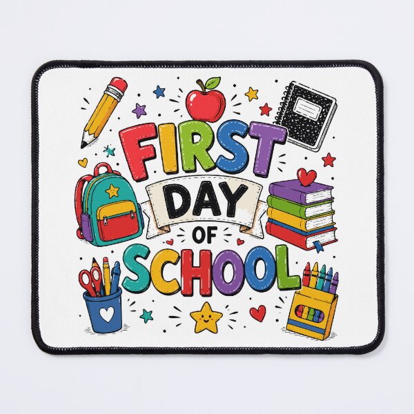 Item preview, First Day of School Sticker T-Shirt| Cute School Supplies Design | Colorful Back to School Gift designed and sold by Sunday.Supply.