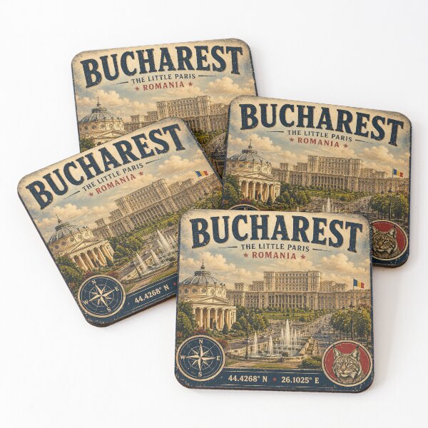 Item preview, Bucharest Romania Vintage Travel Sticker designed and sold by naturalsurvival.