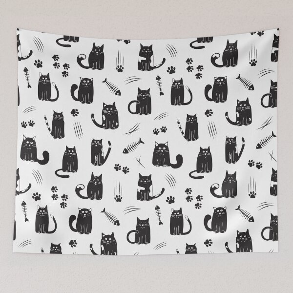 Item preview, black cats designed and sold by Linda Finstad.