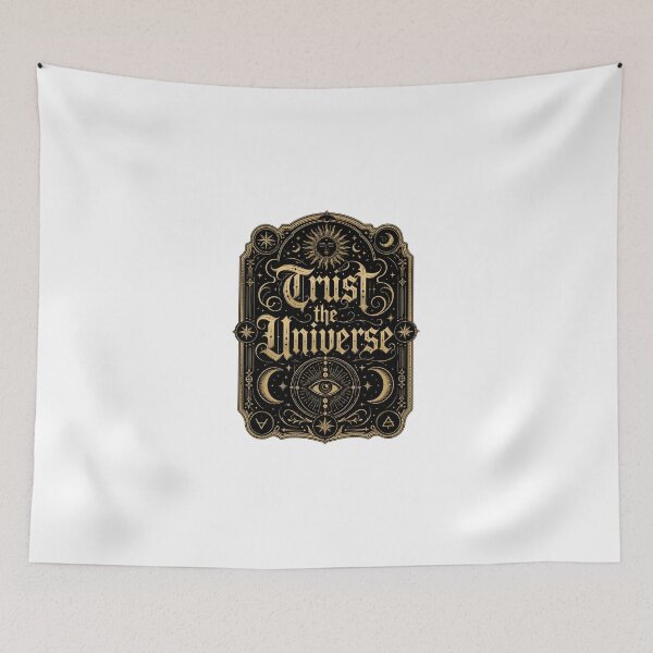 Item preview, Trust the Universe Celestial Tarot Gothic Gold Aesthetic Sticker designed and sold by crazyhome.