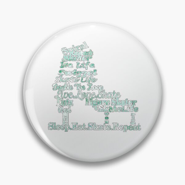 Item preview,  Figure Skate- Skate Terms in Mint Green and White Fluid Paint Pour Design- Makes a Great Gift designed and sold by Purposely Designed.