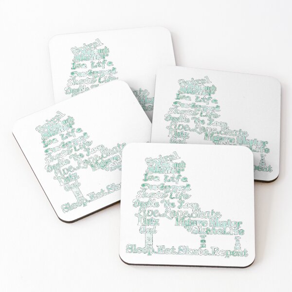 Item preview,  Figure Skate- Skate Terms in Mint Green and White Fluid Paint Pour Design- Makes a Great Gift designed and sold by Purposely Designed.