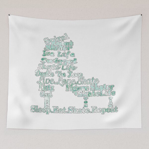 Item preview,  Figure Skate- Skate Terms in Mint Green and White Fluid Paint Pour Design- Makes a Great Gift designed and sold by Purposely Designed.