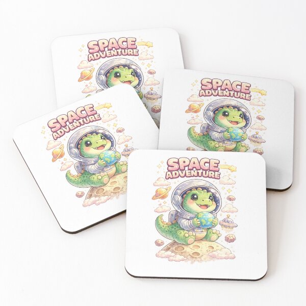 Item preview, Cute Dino Astronaut Holding Earth – Kawaii Space Explorer Cartoon designed and sold by tee snap.