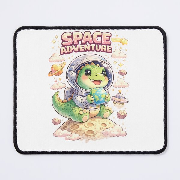 Item preview, Cute Dino Astronaut Holding Earth – Kawaii Space Explorer Cartoon designed and sold by tee snap.