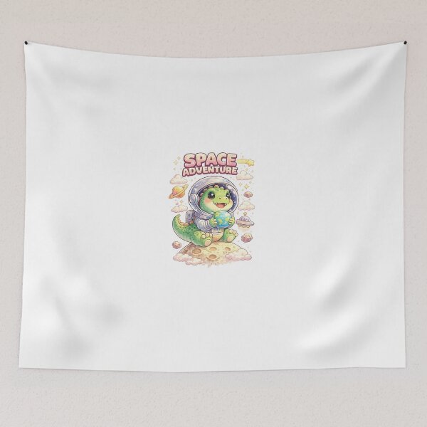 Item preview, Cute Dino Astronaut Holding Earth – Kawaii Space Explorer Cartoon designed and sold by tee snap.