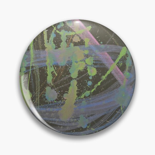 Item preview, Blue Lime and Pink abstract strokes on black designed and sold by LaurenMyersArtist.