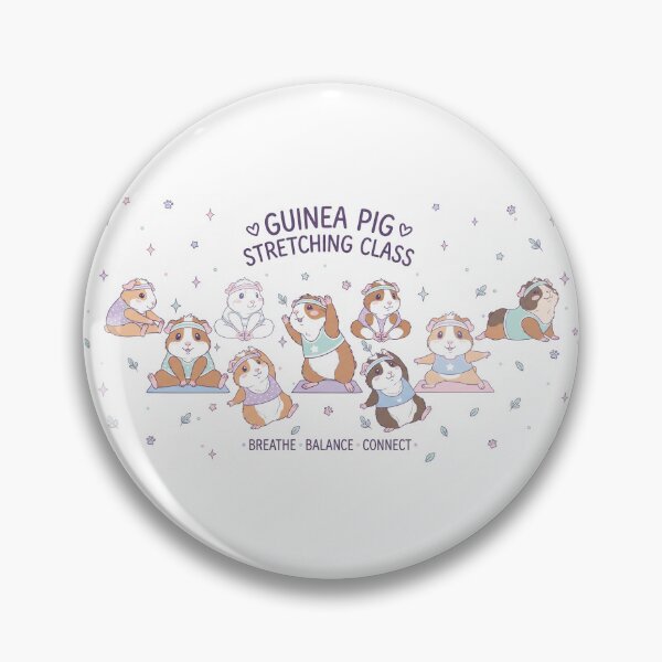 Item preview, Guinea Pig Stretching Class Shirt – Cute Yoga Guinea Pig Quote “Breathe. Balance. Connect.” Animal Lover Gift designed and sold by MoqunaDesign.
