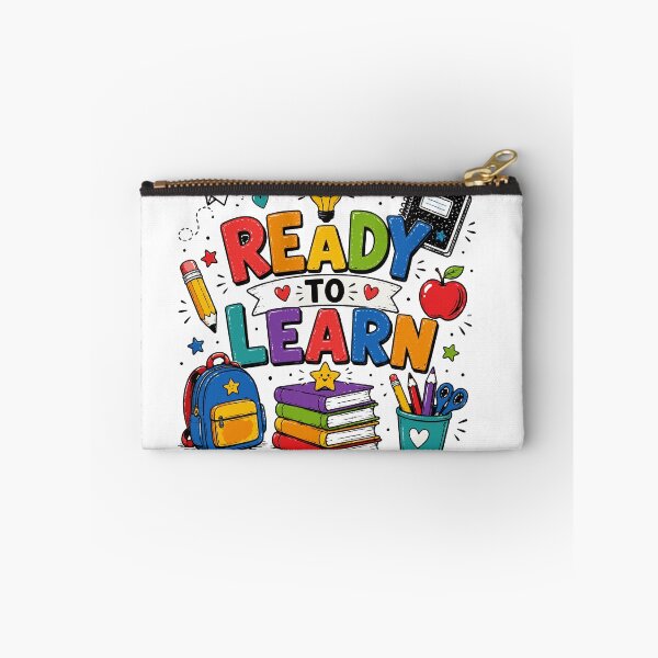 Item preview, Ready to Learn T-Shirt Stickers | Cute Back to School Design | Colorful School Supplies Illustration designed and sold by Sunday.Supply.