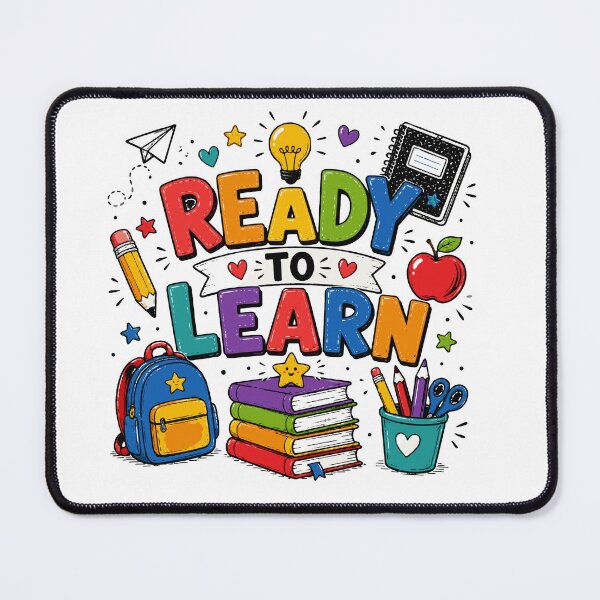 Item preview, Ready to Learn T-Shirt Stickers | Cute Back to School Design | Colorful School Supplies Illustration designed and sold by Sunday.Supply.