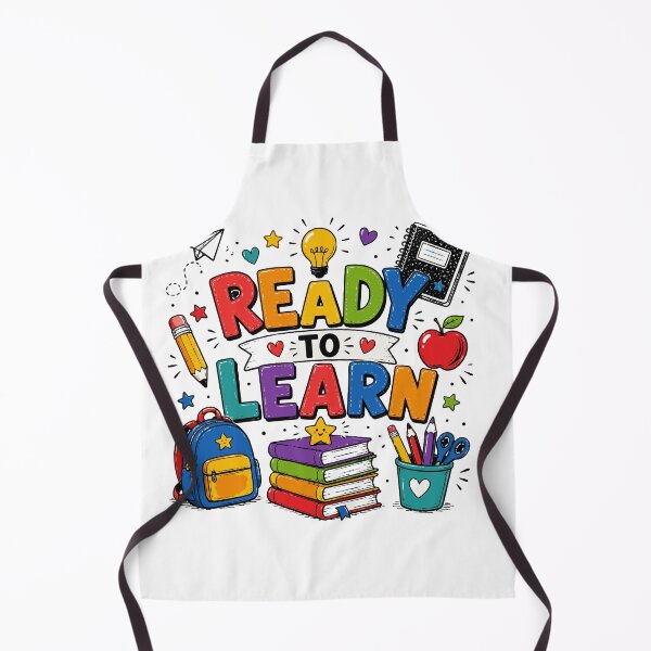 Item preview, Ready to Learn T-Shirt Stickers | Cute Back to School Design | Colorful School Supplies Illustration designed and sold by Sunday.Supply.