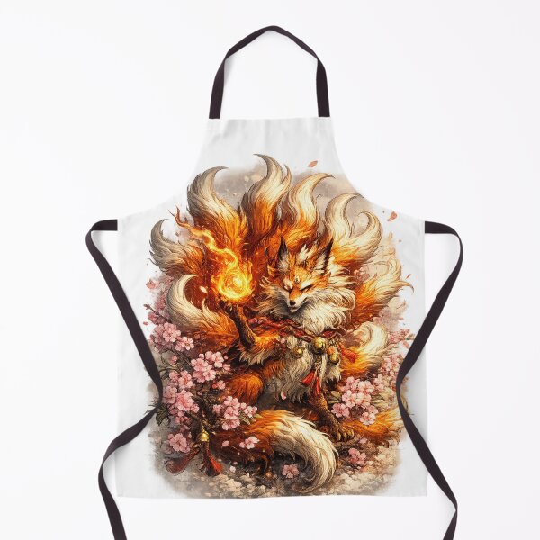 Item preview, Nine-Tailed Kitsune | Sakura Fox Spirit Japanese Mythology Art designed and sold by Velorint.