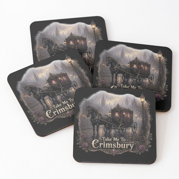Item preview, Take Me to Crimsbury | Gothic Horse & Carriage Victorian Art designed and sold by FogandFinch.